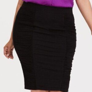 Torrid Black Shirred Jersey Midi Skirt